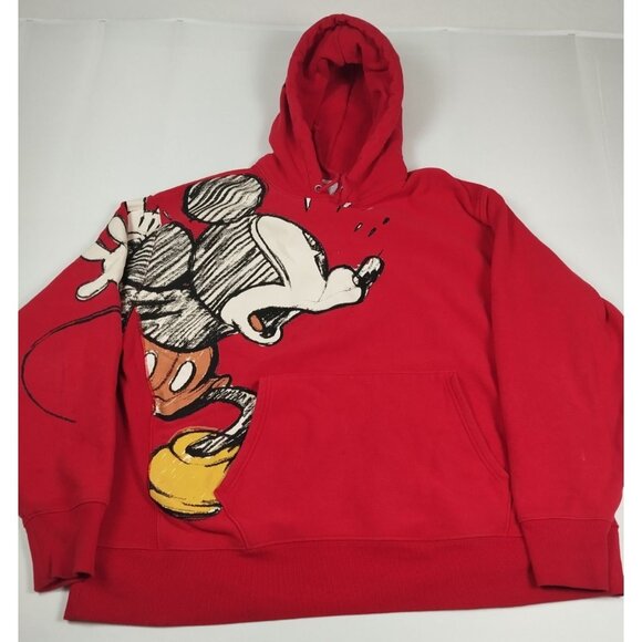 Champion Other - Champion Mens 2XL Red Mickey Mouse Reverse Weave Hoodie Oh Boy Disney Vintage